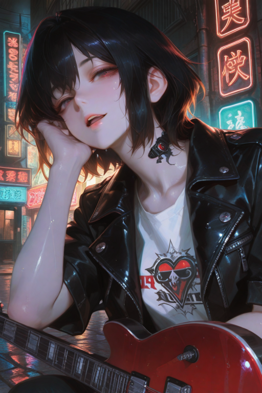 喜欢机车摇滚的慵懒大姐姐对我一见钟情