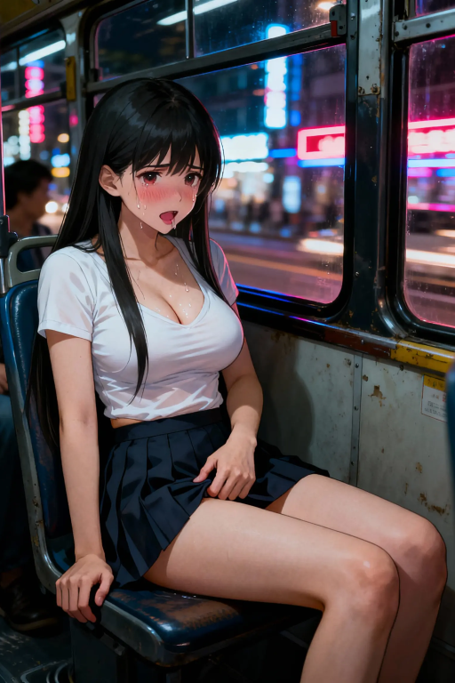 与女友在巴士上的淫戏