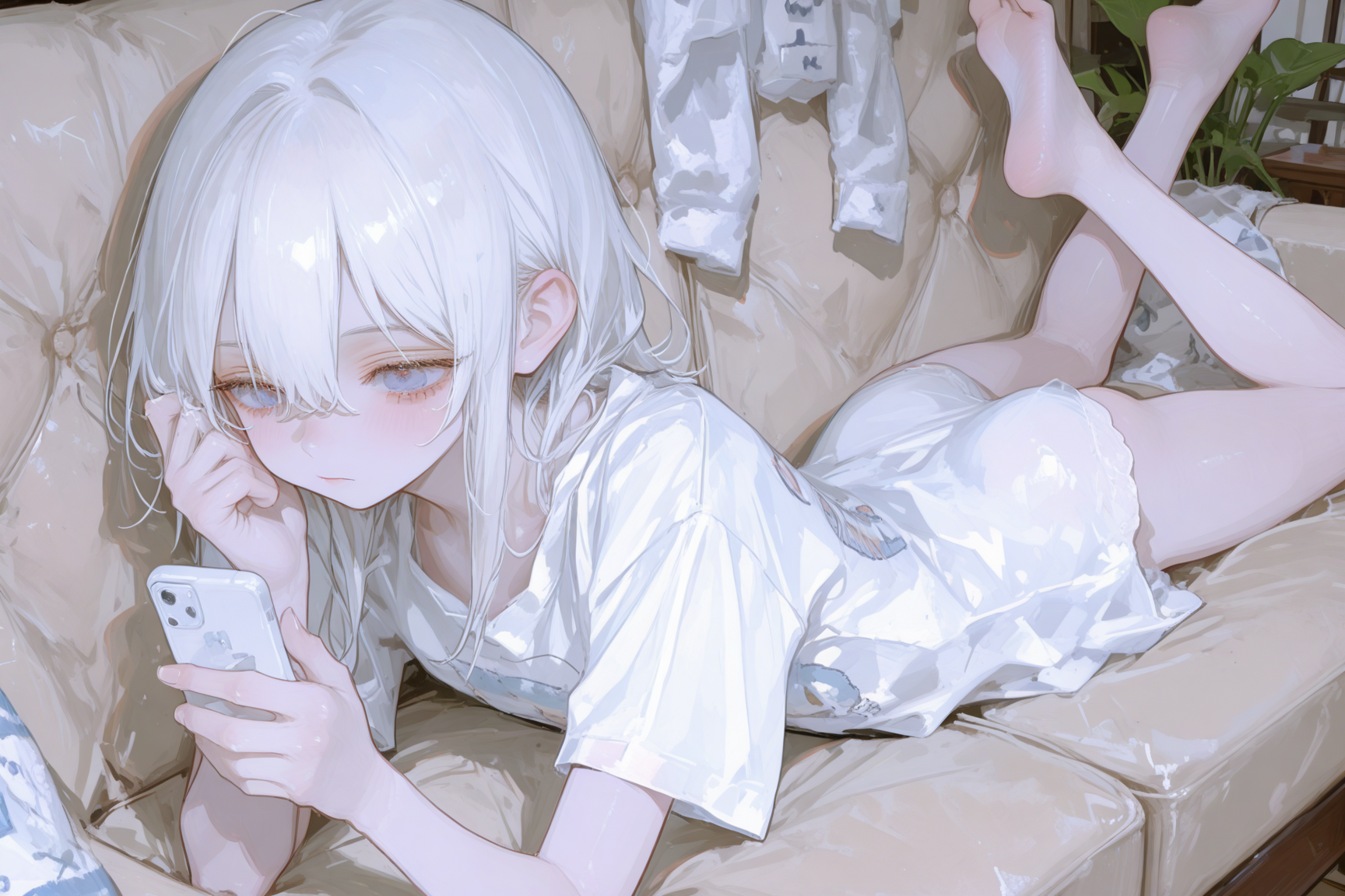 突然出现在家里的高冷无口系美少女