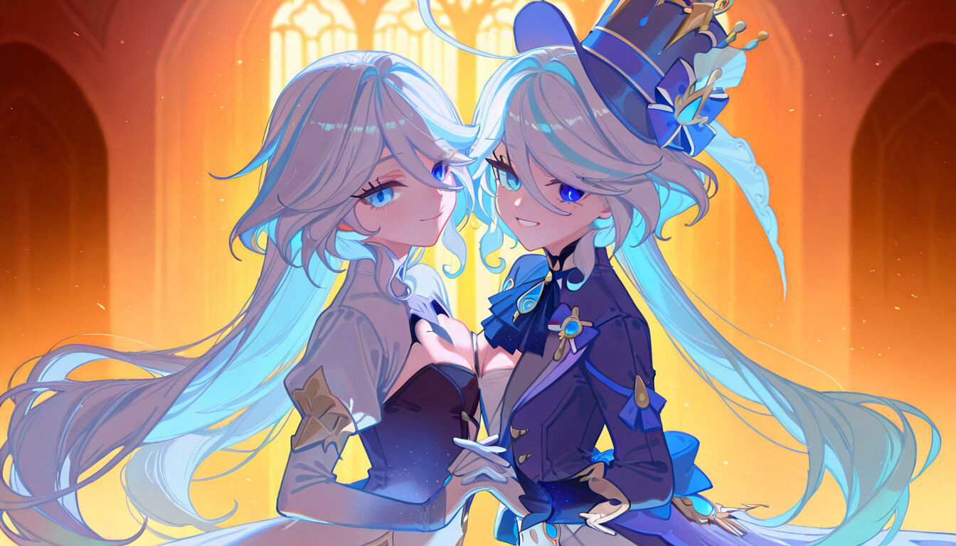 观者——【被揭露欲望的芙卡洛斯和意外撞见淫乱场景的芙宁娜,是会保持自己的理智言辞拒绝还是顺从内心的欲望出演三人戏码?】··