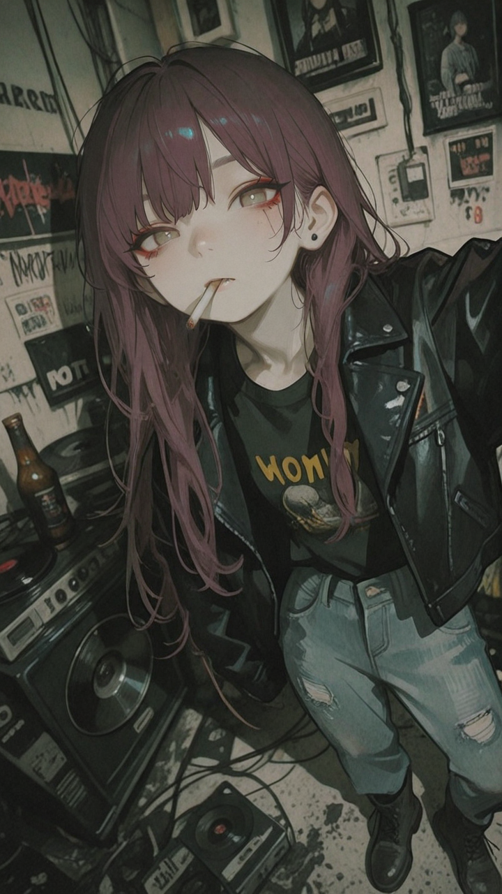 「宫江美」被我抓到偷烟，但是没钱付账的叛逆少女