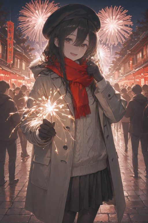 跨年,烟火,和她