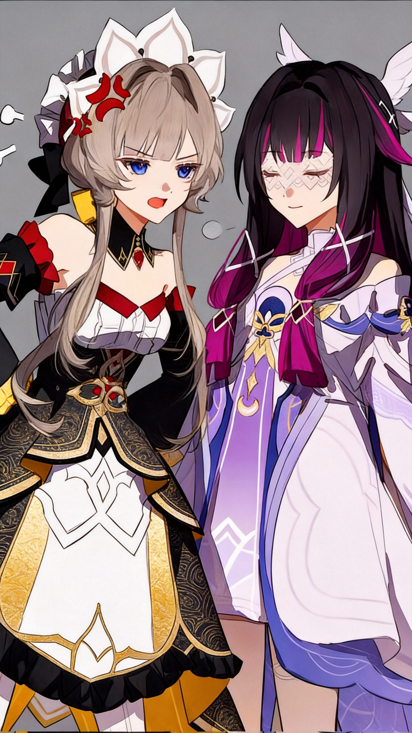 桑多涅与哥伦比娅的亲密对决(#原神)