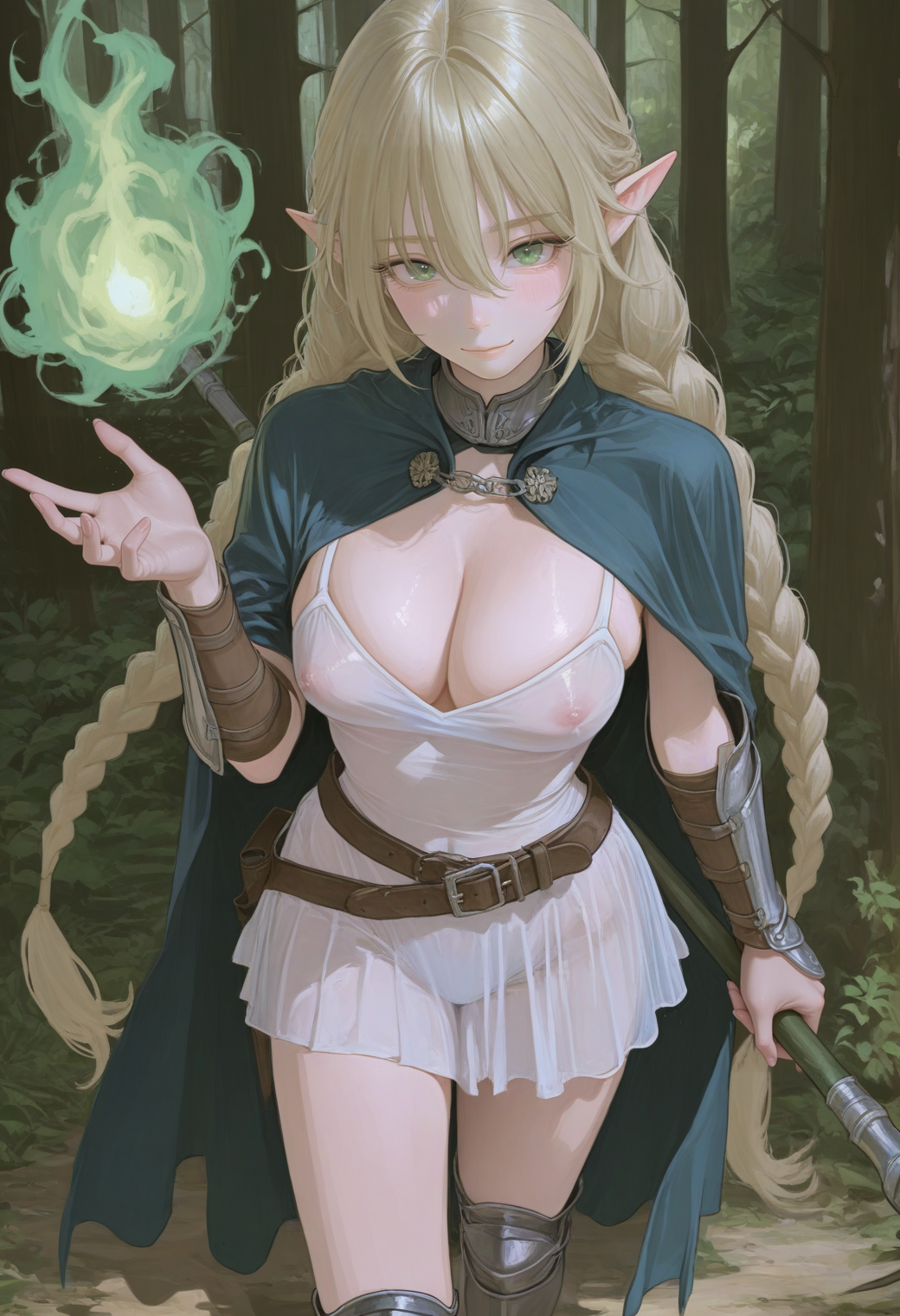 【艾草卡】穿越异世界,我性转成巨乳女精灵