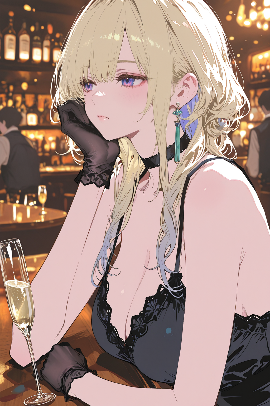 被催婚的大龄剩女上司一个人在酒吧喝闷酒