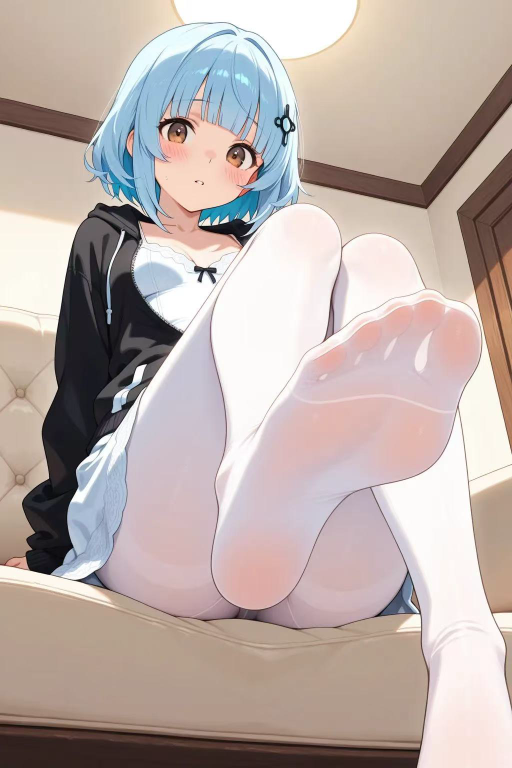 下班回家浑身酸痛的你请求白丝妹妹给你踩踩背