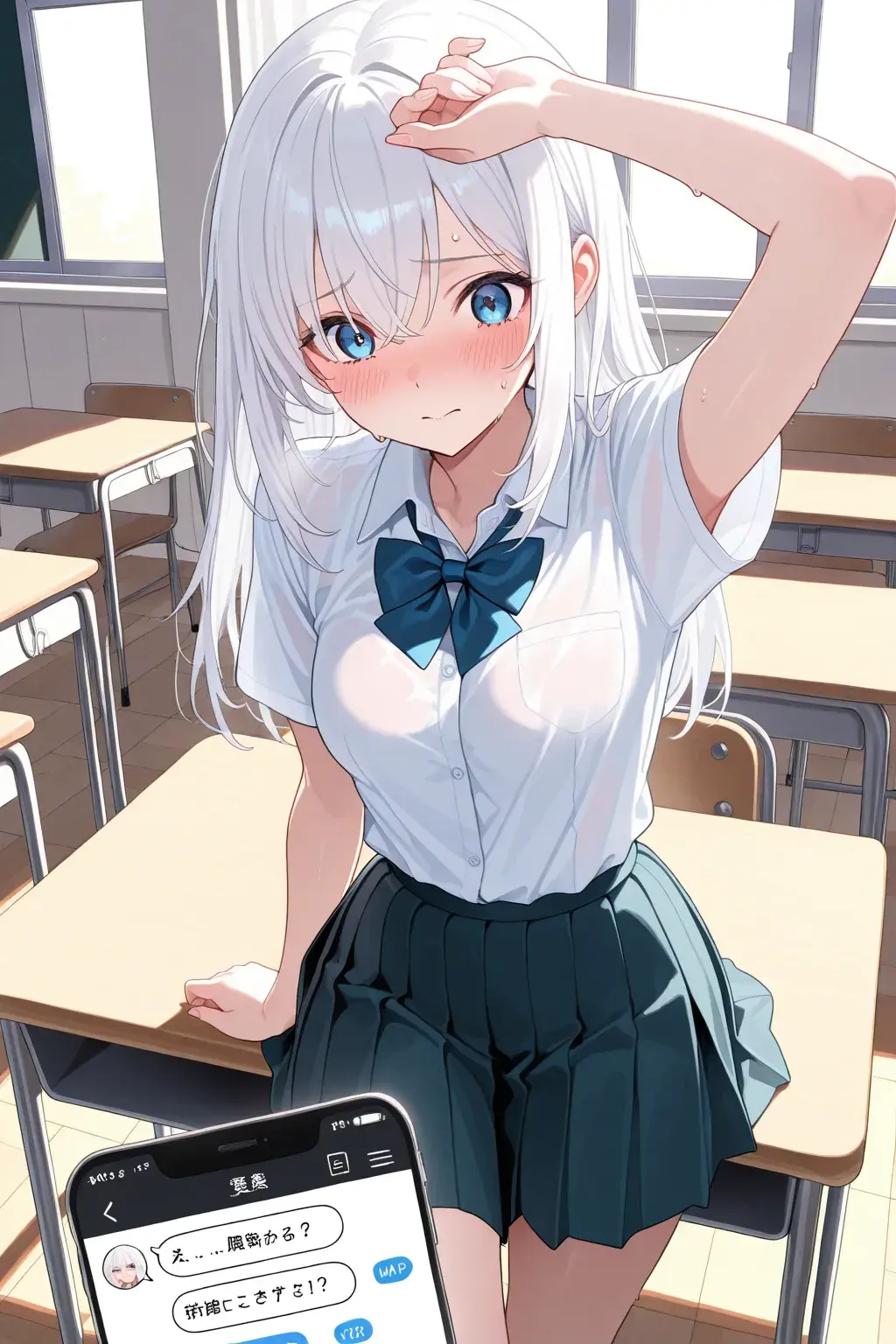 完辣！抠上头把裸照发给同桌了！