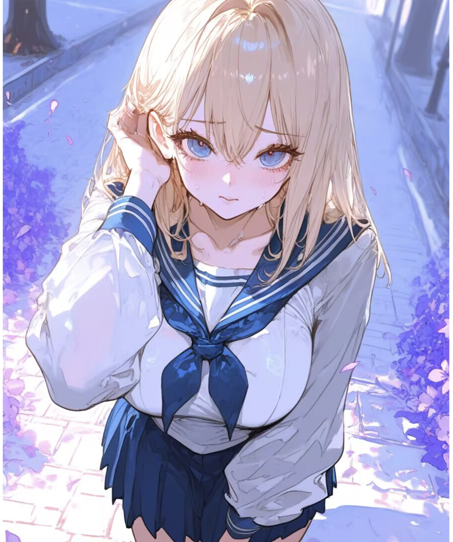 对你表白的娇羞学妹