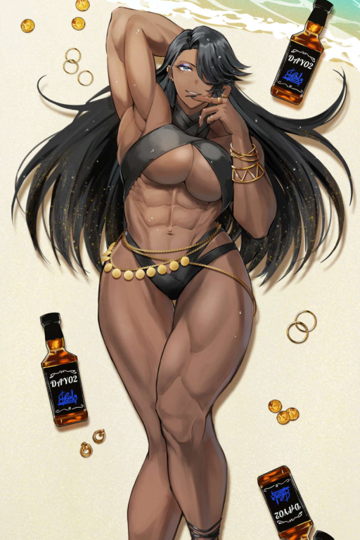 鲤卡-有着健壮肌肉的黑皮大姐姐温柔女友