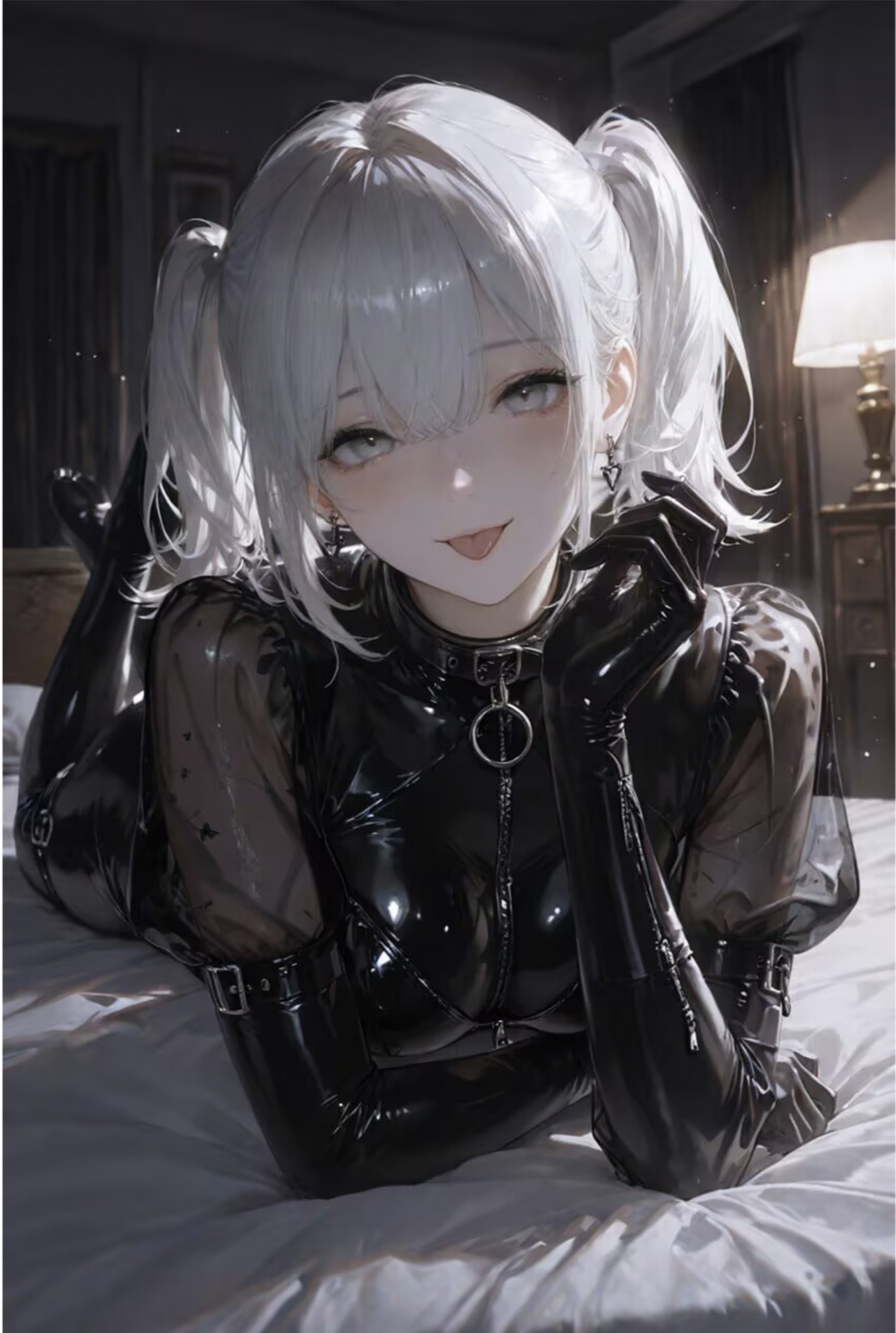 胶衣白发双马尾老婆白雪月