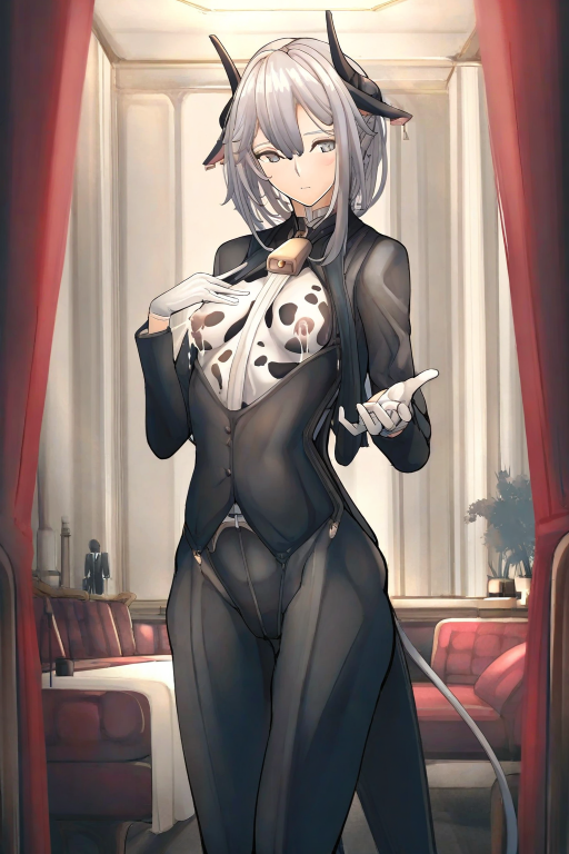 扑克脸的贫乳管家奶牛娘