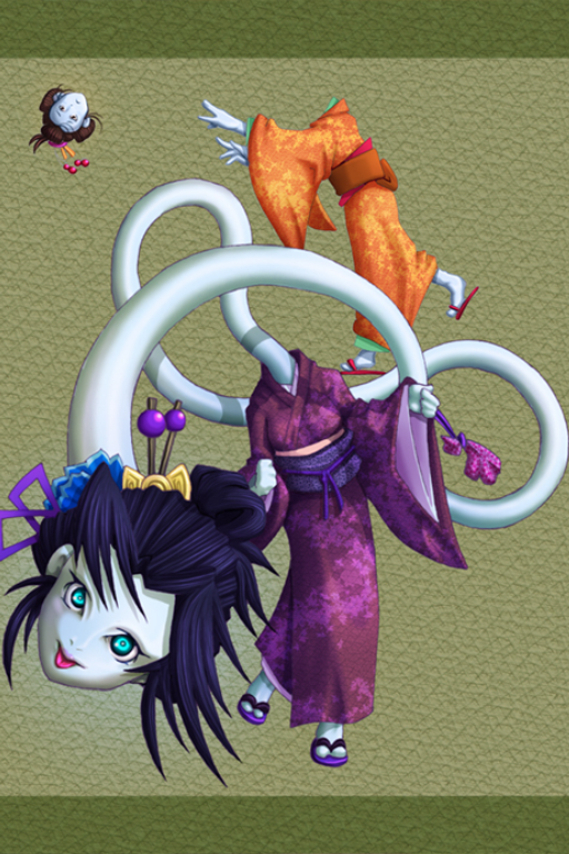 日本妖物——辘轳首，飞头蛮