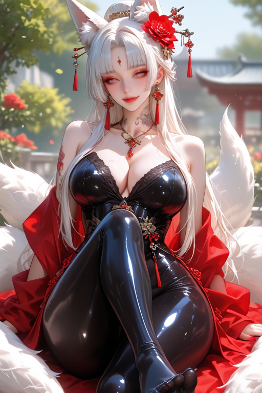 胶衣白发扶她狐娘老婆苏月