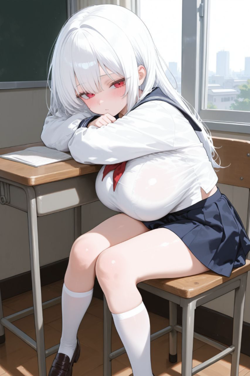 簡易（白毛白瞳巨乳翘臀）