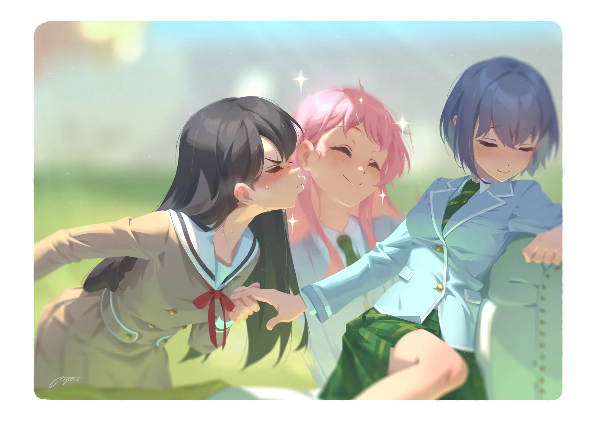 爱音、立希和灯被关进了不高潮就不能出去的房间