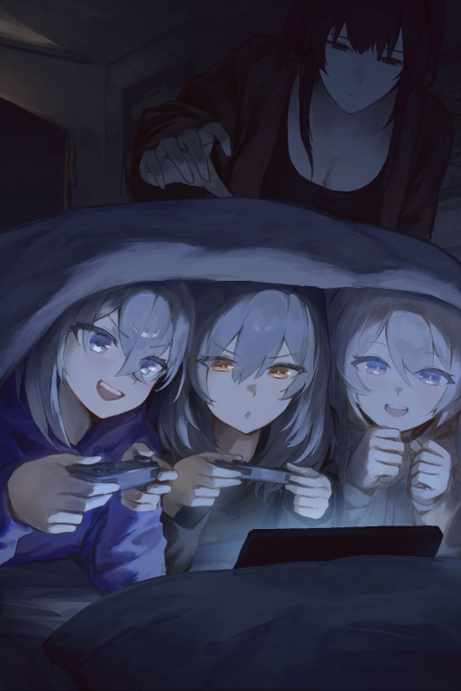 宿夜星河——【四人通宵游戏的体温 × 卡芙卡推门而入的晨光 · 被窝里交叠的腿与睡袍下光裸的胴体】···