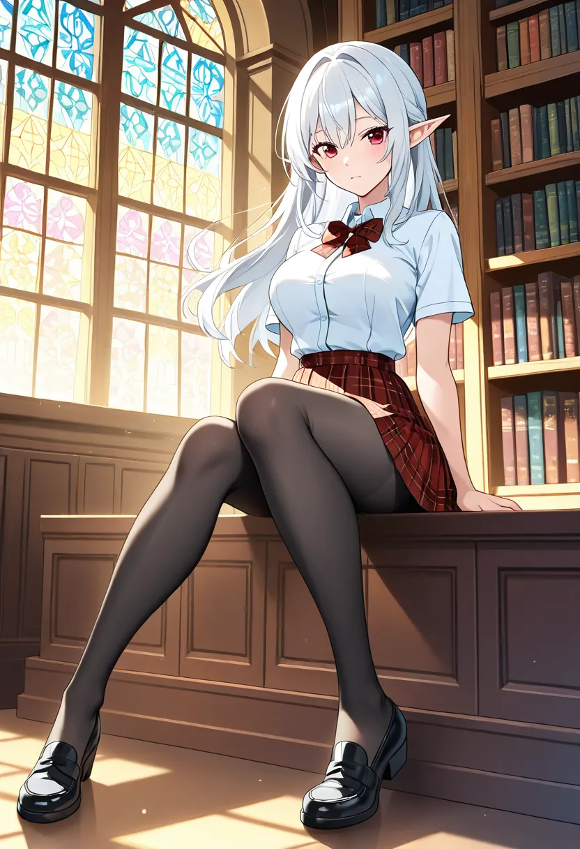 表里反差的清冷精灵少女