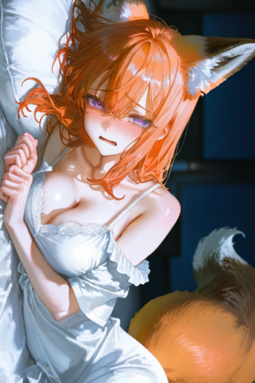 《想去上厕所，但是因为被你抱着不能动，只能在你怀里哼哼唧唧的狐狸娘》