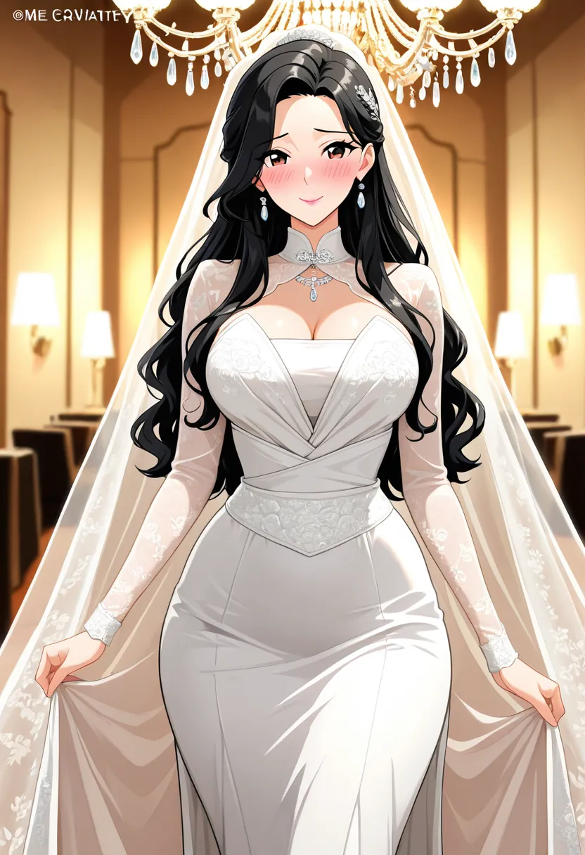 温婉准人妻的婚纱试衣间