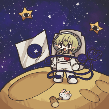 好像是被困在月球上了啦...