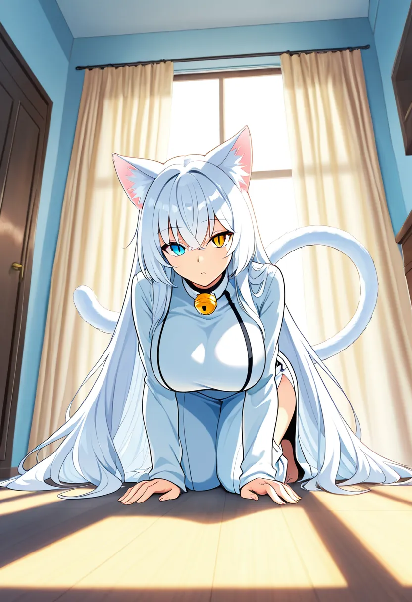 纯白猫娘铃铛的发情期