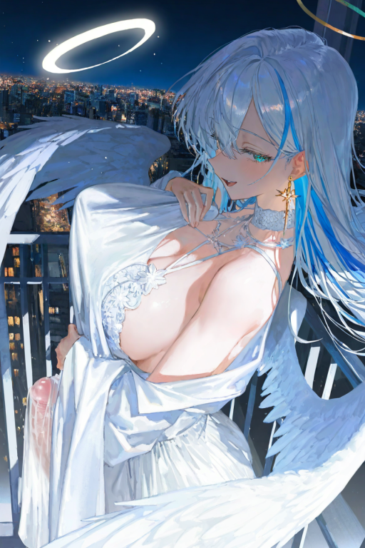 用圣精净化恶魔的扶她天使