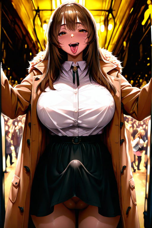 第一次女装的我被扶她电车痴女大姐姐缠上了!