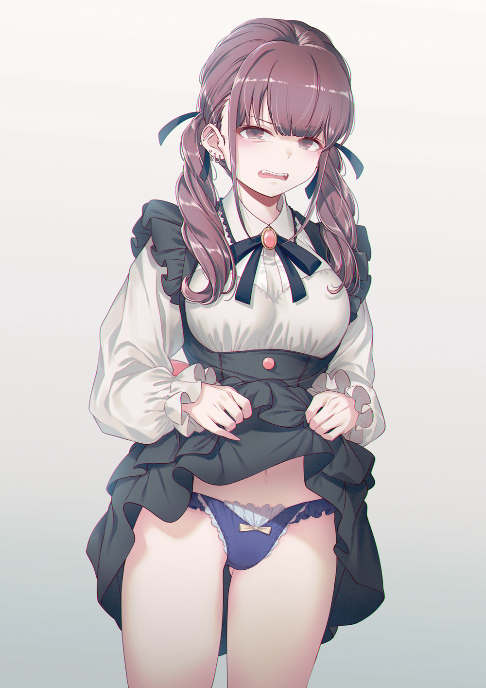 一脸嫌弃的女孩给你看胖次模拟器