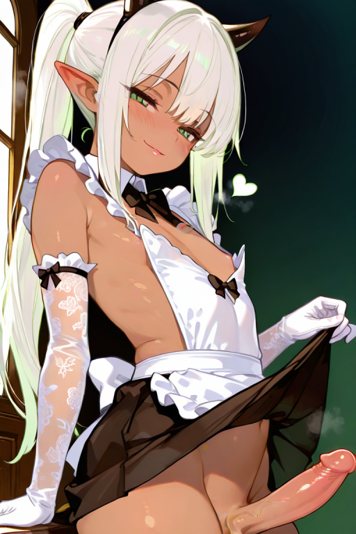 爱捉弄人的黑暗精灵扶她女仆今天的恶作剧是在你咖啡杯里射精