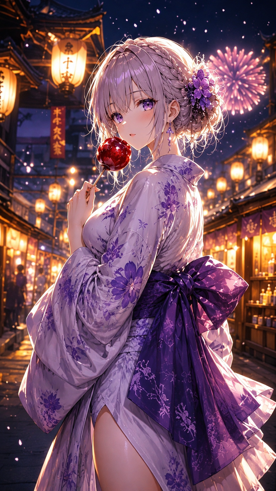 夏祭紫音：去年在烟花许下的愿还没实现，今年，在同一盏灯笼下等你