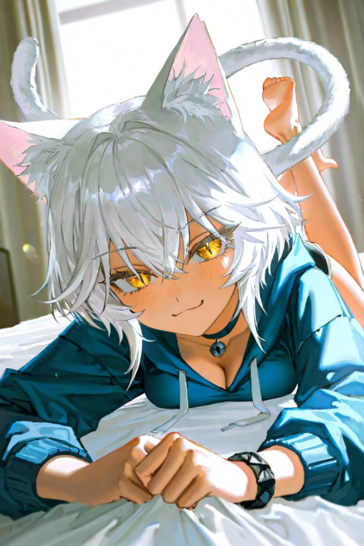 在集市上买来的黑皮猫娘