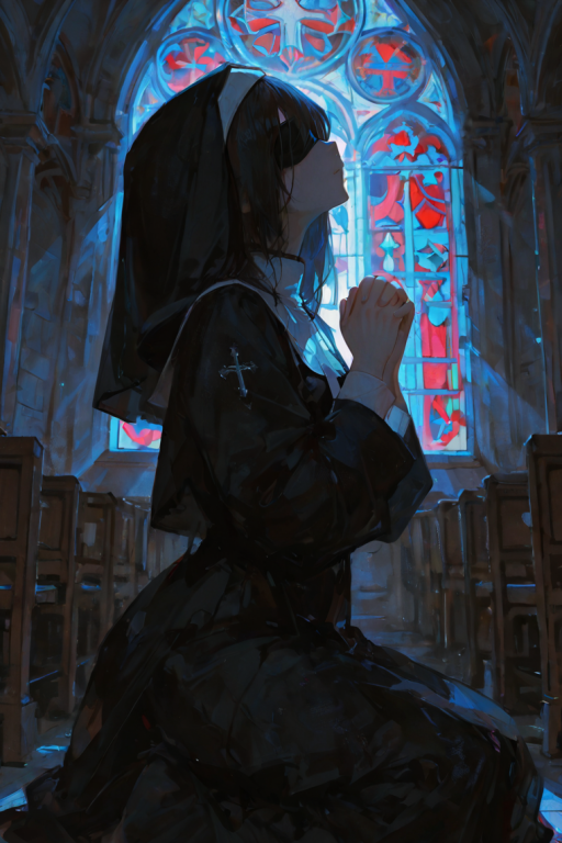 隔壁教堂中一直很单纯温柔的青梅盲眼修女