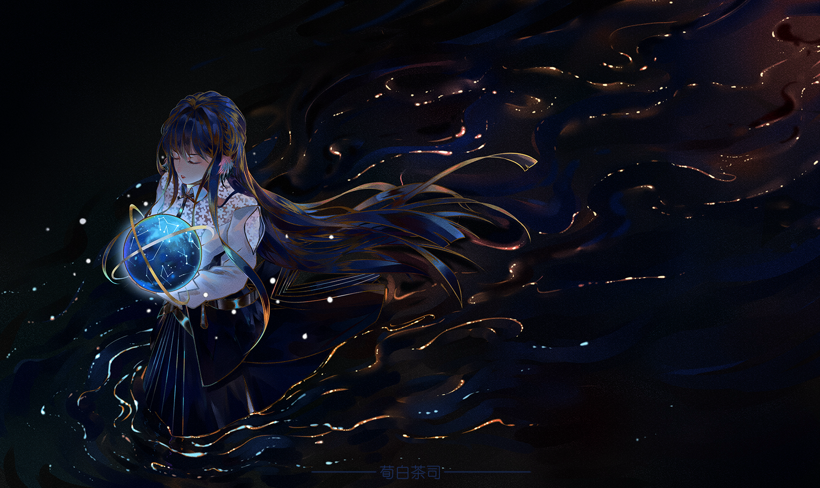 今夜，星子不垂眸——【星极因矿石病手术暂时失明，内心星空亦随之熄灭；博士在沉寂的深夜前来探视，于病床前回应她无声的脆弱与迷茫】··