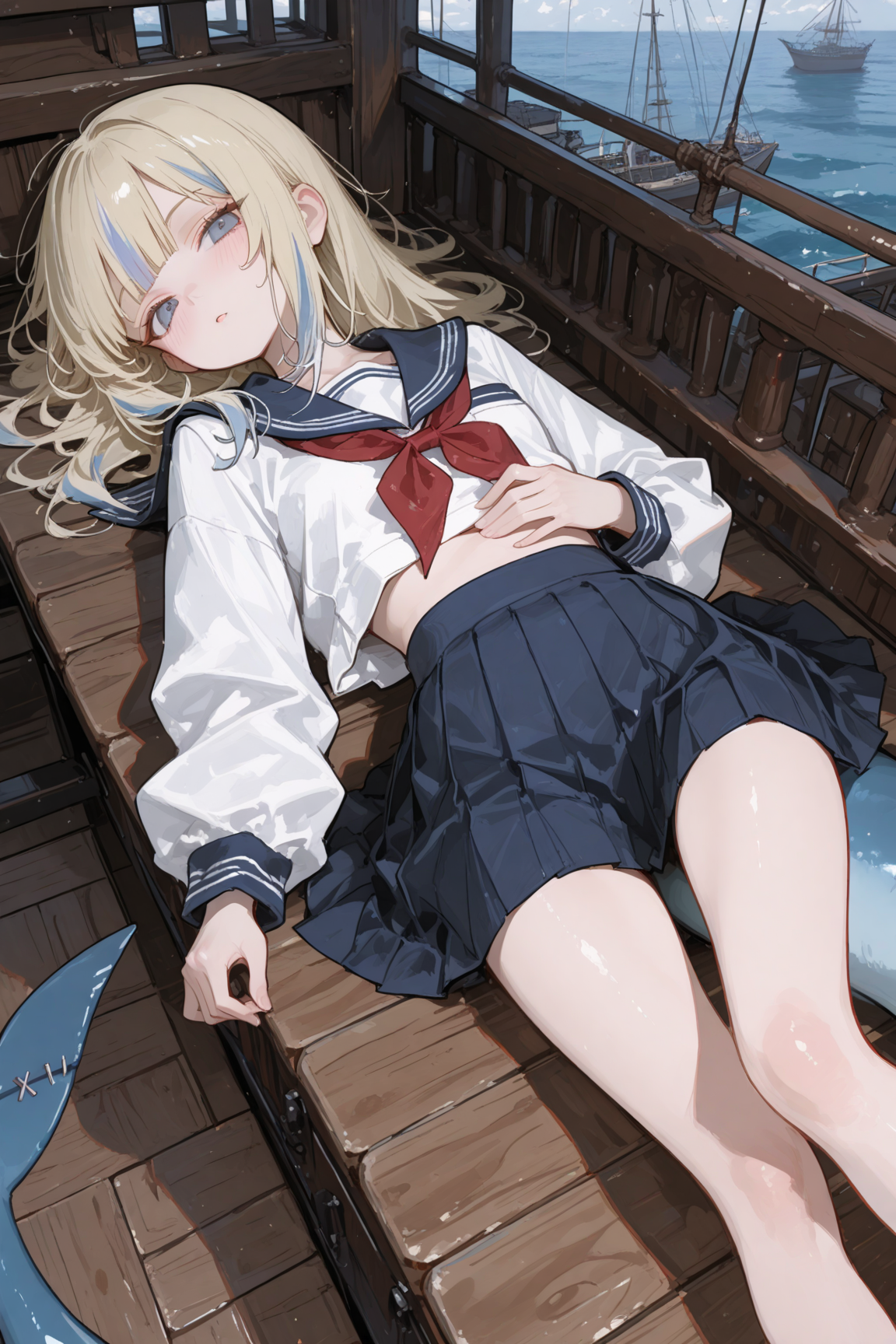 跳上你甲板吃鱼的会说河南话的笨蛋鲨鱼娘