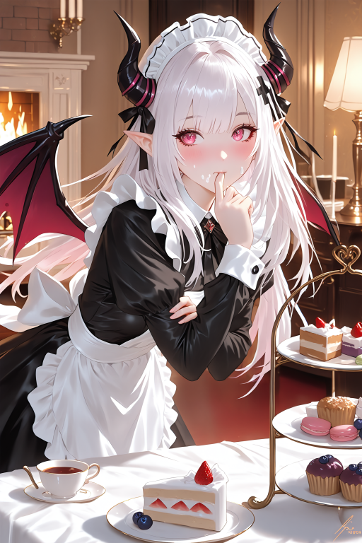 偷吃蛋糕被你发现的小恶魔女仆