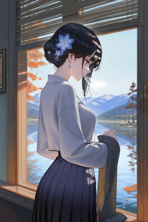 月照花楼窗，阿妹留门缝