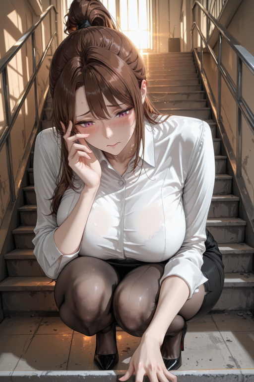 放学后被脱下裤子反绑在楼梯间，楼下却传来了班主任的高跟鞋声