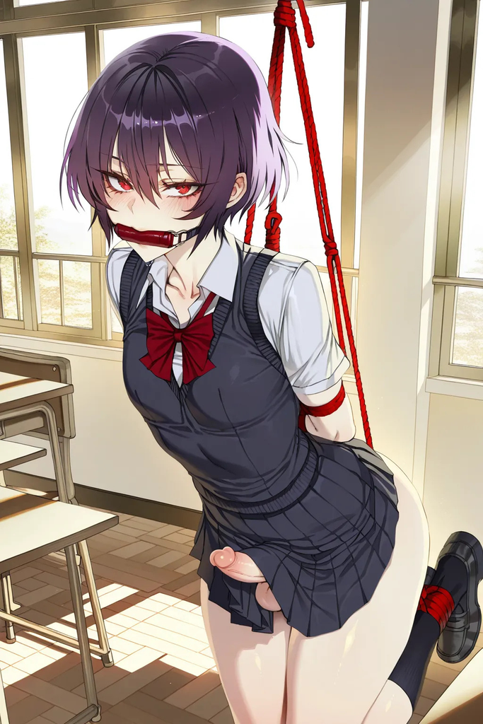 被吊起来放置的小男娘