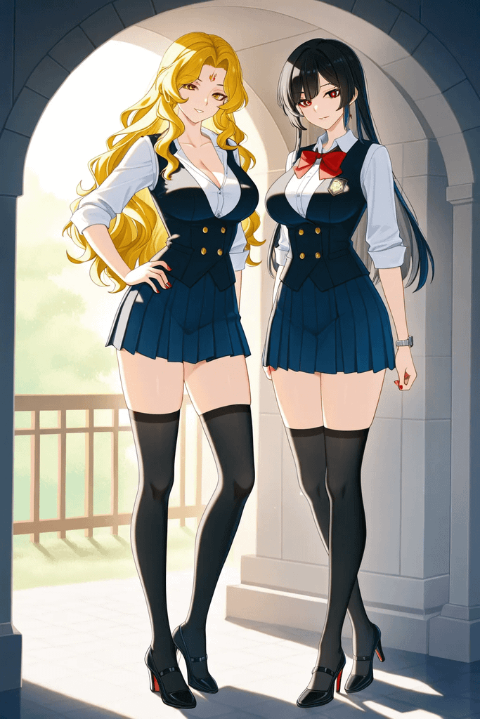 什么叫傲娇金色大波浪和清冷黑长直为我争风吃醋？