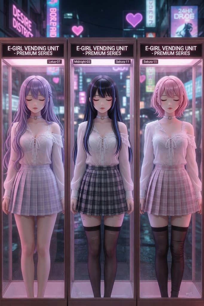透明贩卖机里等待被投币征服的极品EGirl肉便器群