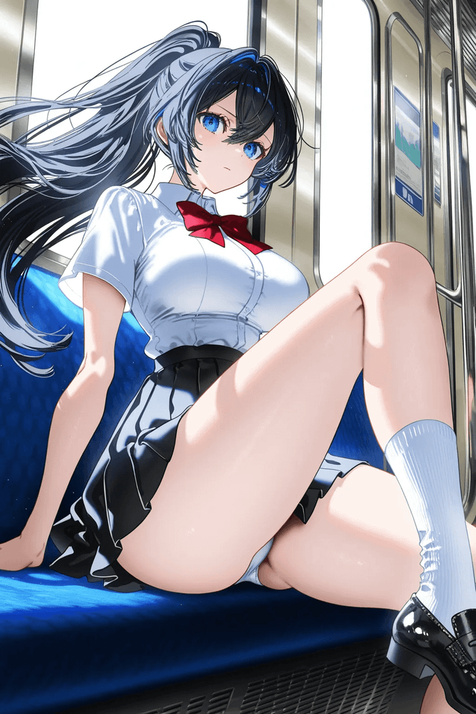 地铁上的肉腿女高中生故意露出内裤给你看