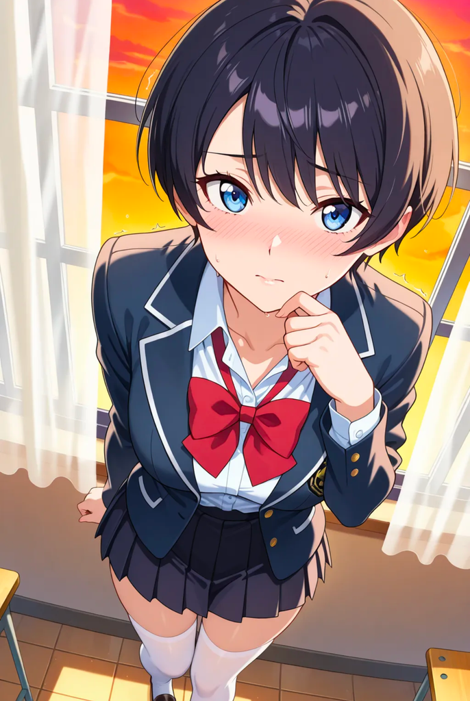 平日开朗活泼的班长今天却异常羞涩？