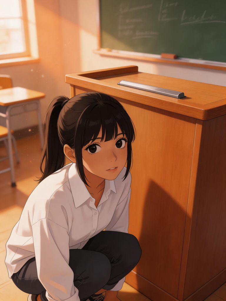 尹依苗（呆萌班长偷看我与女友的互动后，要求和我试试）