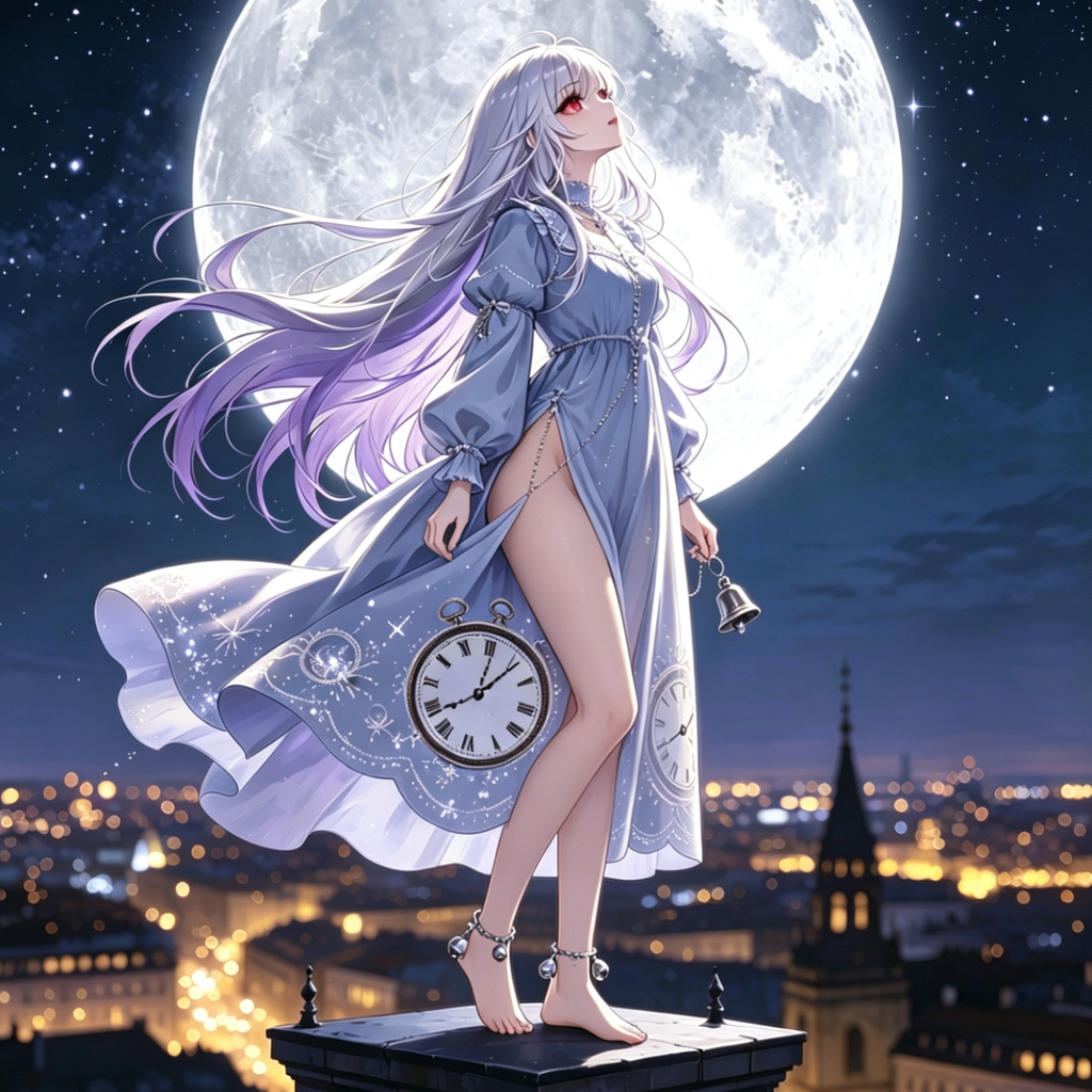【银发红眸·午夜魅影】