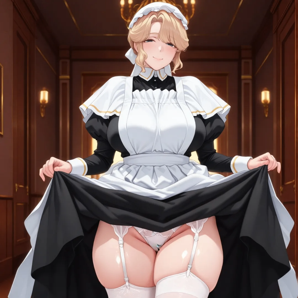 阴郁系的巨乳女仆小姐索求惩罚调教的侍奉服务