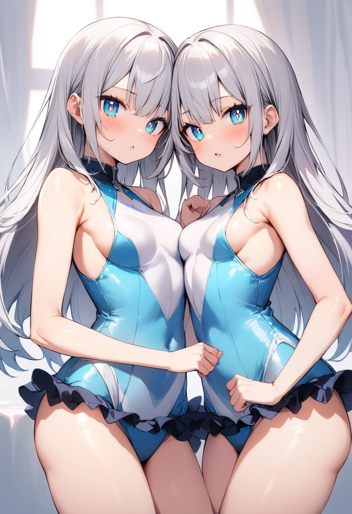 和可爱双胞胎女儿的治愈日常