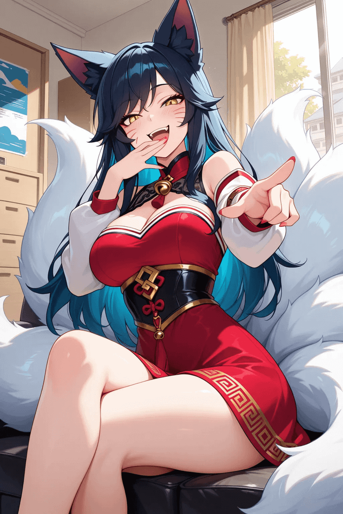 九尾狐阿狸，竟然是雌小鬼！毒舌又魅惑的美少女！（精准生图）