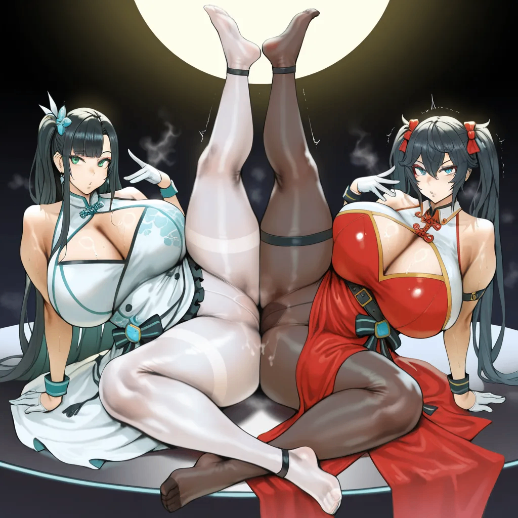 在全是短小阳痿男的世界中，爆乳腻脂肥臀双胞胎地下偶像百合姐妹的私人感谢“握手会”