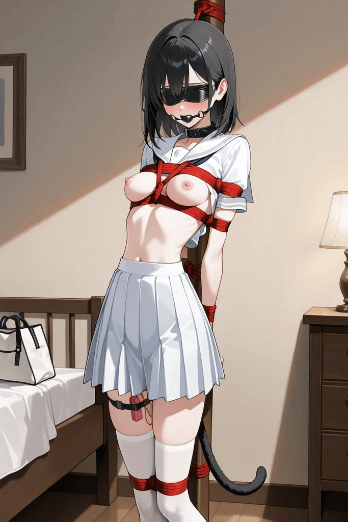 不谙世事的少女第一次线下约绑，然后被狠狠调教 图片 7