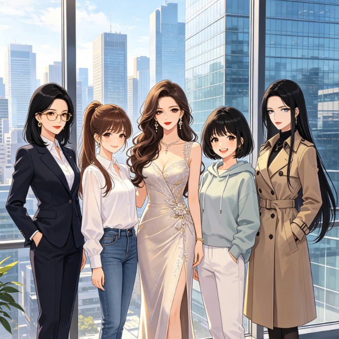我被美女同事包围了（类slg精准生成形象图）
